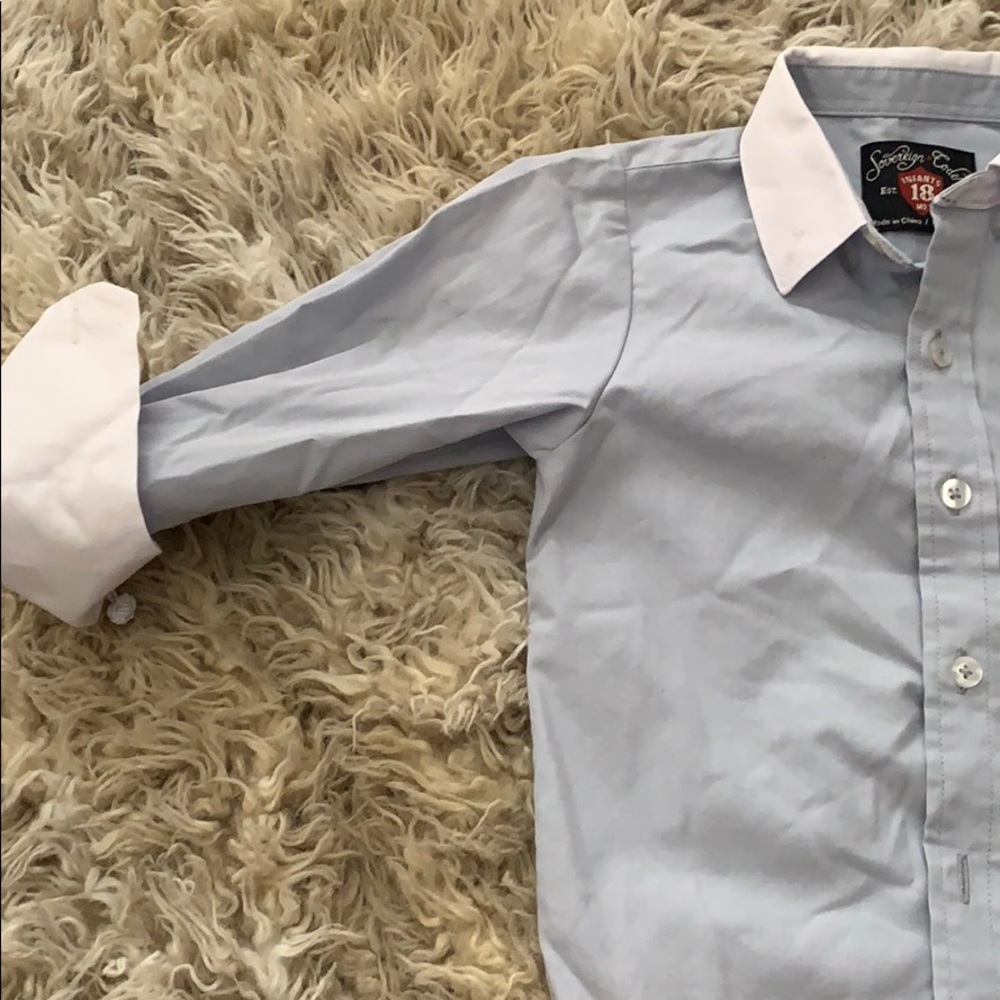 SOVEREIGN CODES BLUE BUTTON DOWN DRESS SHIRT